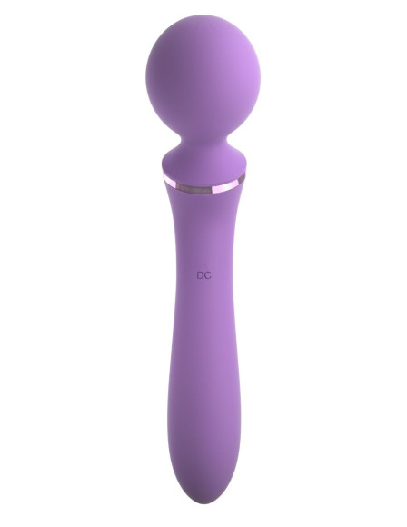 Фиолетовый двусторонний вибростимулятор Duo Wand Massage-Her - 19,6 см. Фиолетовый двусторонний вибростимулятор Duo Wand Massage-Her - 19,6 см.