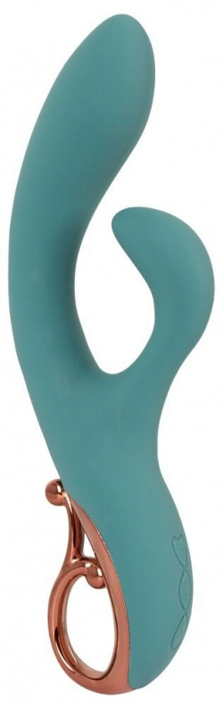 Бирюзовый вибратор-кролик The Magician Rabbit Vibrator - 22,5 см.