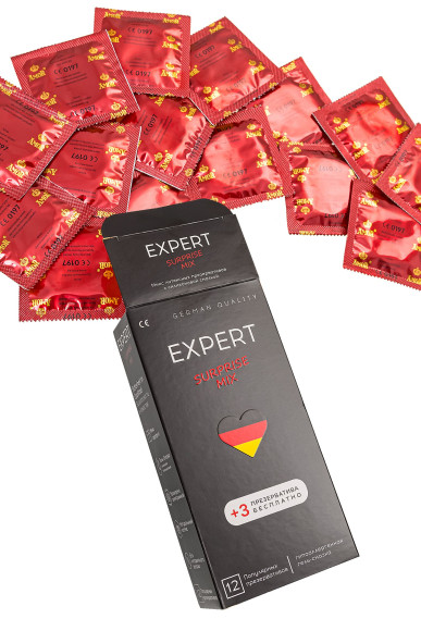 Презервативы EXPERT Surprise Mix - 12 шт.(+3 в подарок) Презервативы EXPERT Surprise Mix - 12 шт.(+3 в подарок)