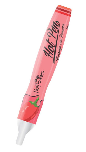 Ручка для рисования на теле Hot Pen со вкусом клубники и острого перца Ручка для рисования на теле Hot Pen со вкусом клубники и острого перца