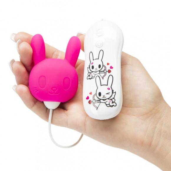 Розовый клиторальный стимулятор-зайчик SILICONE PURPLE BUNNY CLITORAL VIBRATOR