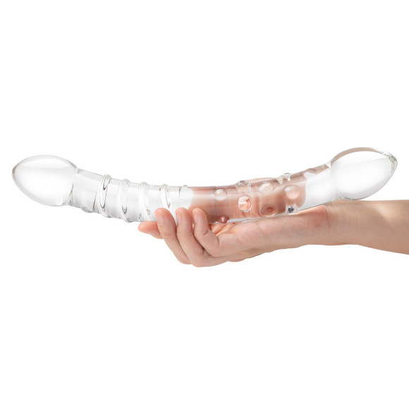 Двусторонний стеклянный фаллоимитатор 12’’ Girthy Double Trouble Glass Dildo - 30 см. Двусторонний стеклянный фаллоимитатор 12’’ Girthy Double Trouble Glass Dildo - 30 см.