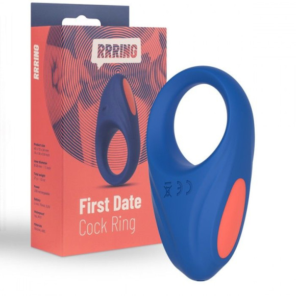 Синее эрекционное кольцо RRRING First Date Cock Ring Синее эрекционное кольцо RRRING First Date Cock Ring