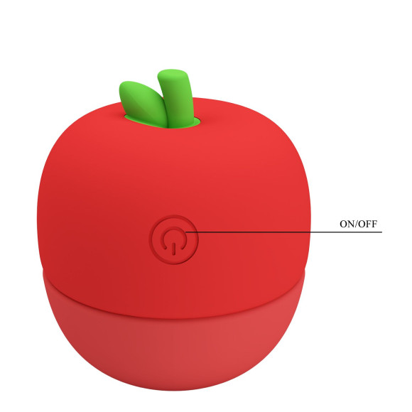 Красный клиторальный стимулятор в форме яблочка Apple Secret Красный клиторальный стимулятор в форме яблочка Apple Secret