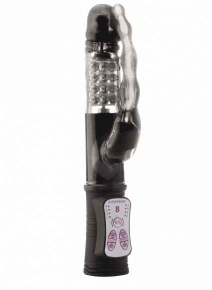 Чёрный анально-вагинальный вибратор Vibro Bead - 22,6 см. Чёрный анально-вагинальный вибратор Vibro Bead - 22,6 см.