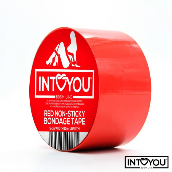 Красный скотч для фиксации Non-Sticky Bondage Tape - 15 м. Красный скотч для фиксации Non-Sticky Bondage Tape - 15 м.