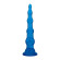 Голубая анальная елочка на присоске Anal Beads With Suction Base - 17,1 см.