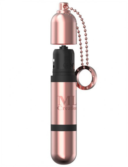 Золотистый мини-вибратор на цепочке Glittering Bullet - 9 см. Золотистый мини-вибратор на цепочке Glittering Bullet - 9 см.
