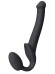 Черный безремневой страпон Silicone Bendable Strap-On - size S Черный безремневой страпон Silicone Bendable Strap-On - size S