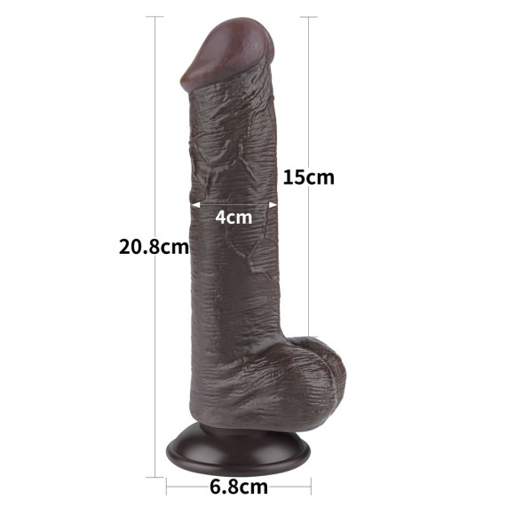 Коричневый фаллоимитатор 8 Sliding Skin Dual Layer Dong на присоске - 20,8 см. Коричневый фаллоимитатор 8 Sliding Skin Dual Layer Dong на присоске - 20,8 см.