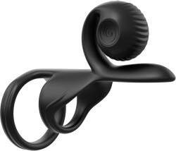 Черная насадка на пенис SVibe Jovi с пультом ДУ Черная насадка на пенис SVibe Jovi с пультом ДУ
