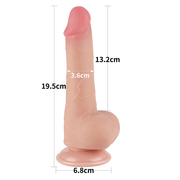 Телесный фаллоимитатор 7.5 Sliding Skin Dual Layer Dong на присоске - 19,5 см. Телесный фаллоимитатор 7.5 Sliding Skin Dual Layer Dong на присоске - 19,5 см.