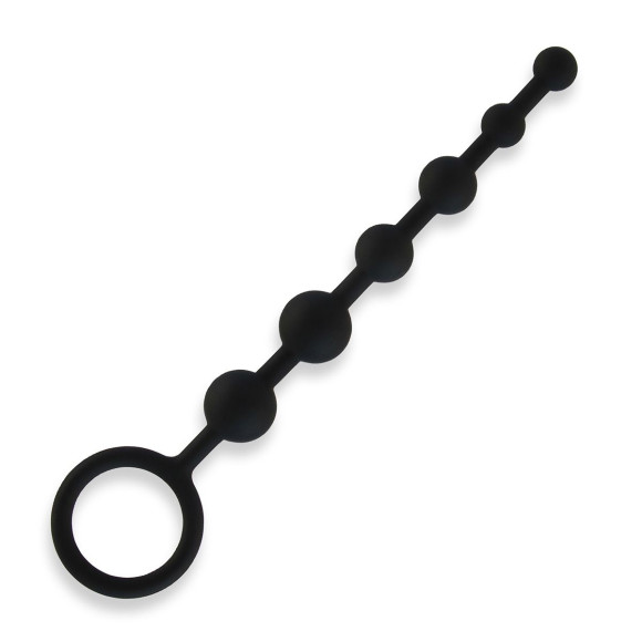 Черные силиконовые анальные бусы Silicone Anal Beads - 21 см. Черные силиконовые анальные бусы Silicone Anal Beads - 21 см.
