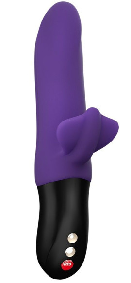 Фиолетовый пульсатор с клиторальным лепестком Bi Stronic Fusion - 21,5 см. Фиолетовый пульсатор с клиторальным лепестком Bi Stronic Fusion - 21,5 см.