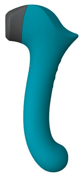 Бирюзовый вакуумный вибростимулятор с нагреваемой ручкой Halo 2 - 22,5 см. Бирюзовый вакуумный вибростимулятор с нагреваемой ручкой Halo 2 - 22,5 см.