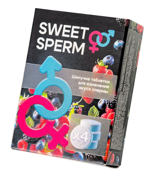 Шипучие таблетки для мужчин Sweet Sperm для изменения вкуса спермы (4 шт. по 0,5 гр.) Шипучие таблетки для мужчин Sweet Sperm для изменения вкуса спермы (4 шт. по 0,5 гр.)