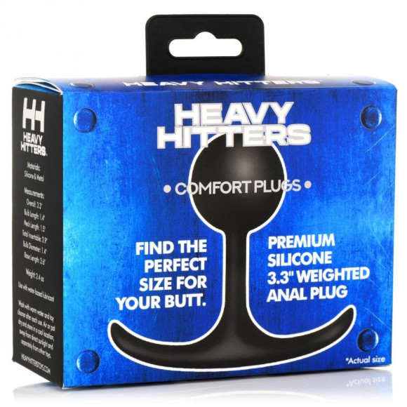 Черная анальная пробка с утяжелением Premium Silicone 3.3 Weighted Round Plug - 8,4 см. Черная анальная пробка с утяжелением Premium Silicone 3.3 Weighted Round Plug - 8,4 см.