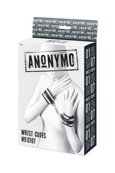 Серебристо-черные наручники Anonymo Серебристо-черные наручники Anonymo