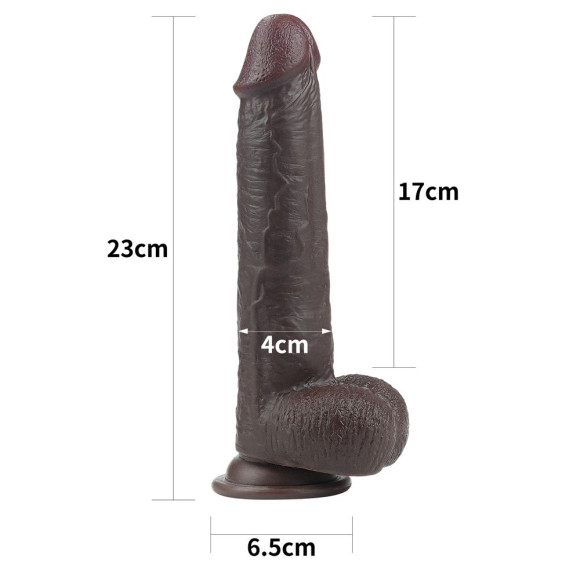 Коричневый фаллоимитатор Sliding-Skin Dong 9.0 - 23 см. Коричневый фаллоимитатор Sliding-Skin Dong 9.0 - 23 см.