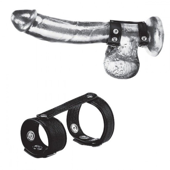 Утяжка на пенис с клёпками Duo Snap Cock And Ball Ring Утяжка на пенис с клёпками Duo Snap Cock And Ball Ring