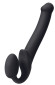 Черный безремневой страпон Silicone Bendable Strap-On - size M Черный безремневой страпон Silicone Bendable Strap-On - size M