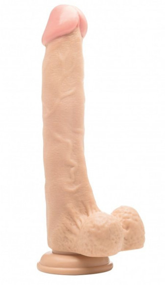 Телесный фаллоимитатор Realistic Cock 10 With Scrotum - 27 см. Телесный фаллоимитатор Realistic Cock 10 With Scrotum - 27 см.