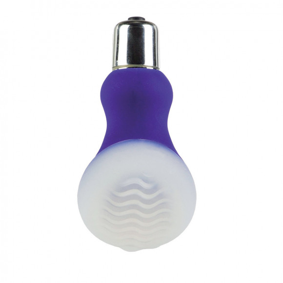 Массажер фиолетового цвета со съемной насадкой для заморозки Posh Silicone Wave Массажер фиолетового цвета со съемной насадкой для заморозки Posh Silicone Wave