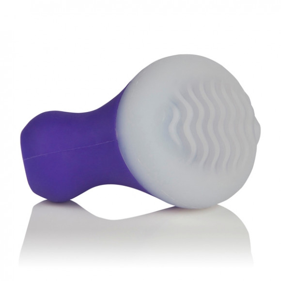Массажер фиолетового цвета со съемной насадкой для заморозки Posh Silicone Wave Массажер фиолетового цвета со съемной насадкой для заморозки Posh Silicone Wave