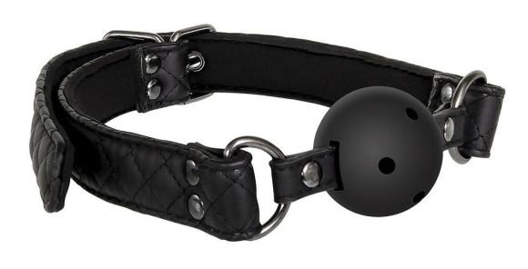 Черный кляп-шарик BALL GAG DIAMOND Черный кляп-шарик BALL GAG DIAMOND