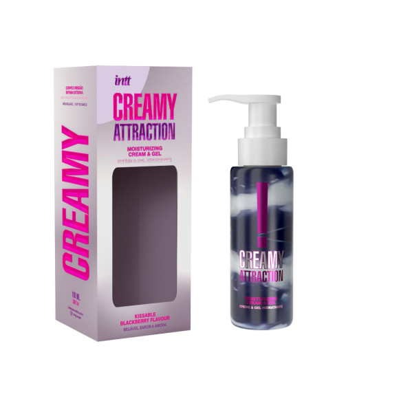 Увлажняющий крем-гель для тела с ароматом ежевики Creamy Attraction Blackberry - 100 мл.
