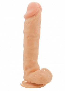 Телесный фаллоимитатор Realistic Cock 13,4  With Scrotum - 34 см.