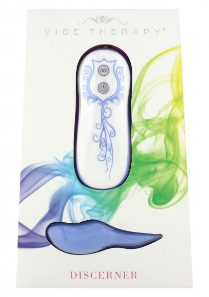 Голубой силиконовый стимулятор VIBE THERAPY DISCERNER Голубой силиконовый стимулятор VIBE THERAPY DISCERNER