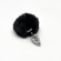 Серебристая анальная пробка с черным хвостиком Metal Anal Fluffly Twist Plug S Серебристая анальная пробка с черным хвостиком Metal Anal Fluffly Twist Plug S