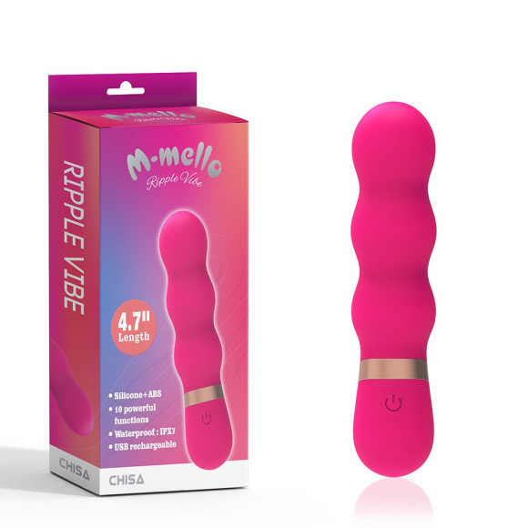 Розовый фигурный мини-вибратор Ripple Vibe - 11,9 см. Розовый фигурный мини-вибратор Ripple Vibe - 11,9 см.
