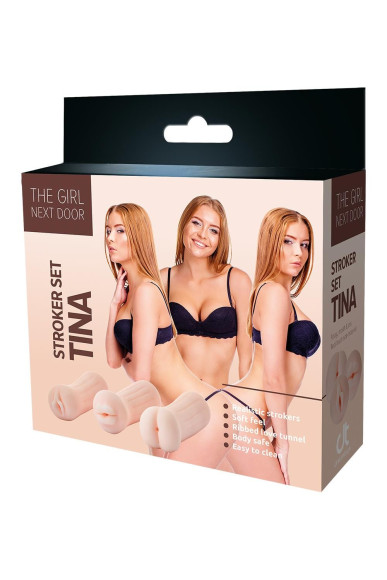 Набор из 3 мастурбаторов The Girl Next Door Tina Набор из 3 мастурбаторов The Girl Next Door Tina