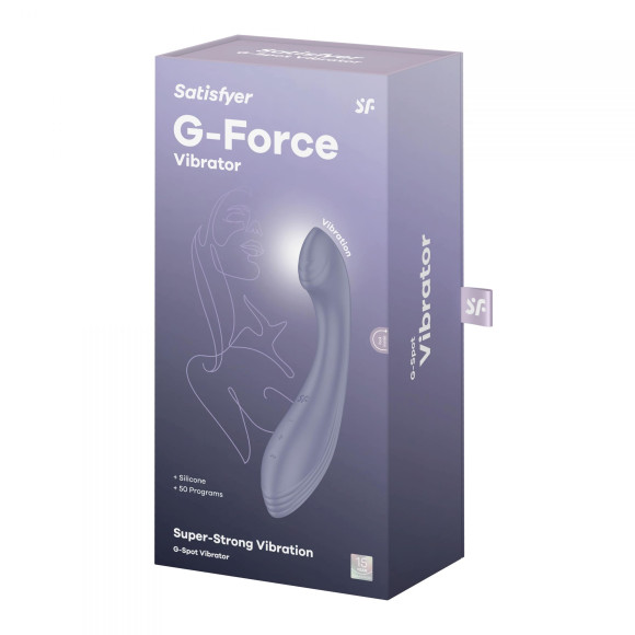 Фиолетовый вибромассажер G-Force - 19 см. Фиолетовый вибромассажер G-Force - 19 см.