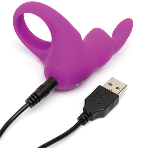 Фиолетовое эрекционное виброкольцо Happy Rabbit Rechargeable Rabbit Cock Ring Фиолетовое эрекционное виброкольцо Happy Rabbit Rechargeable Rabbit Cock Ring