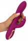 Фиолетовый вибратор 3 Function Vibrator с вращением бусин - 23 см.