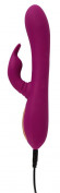 Фиолетовый вибратор 3 Function Vibrator с вращением бусин - 23 см.