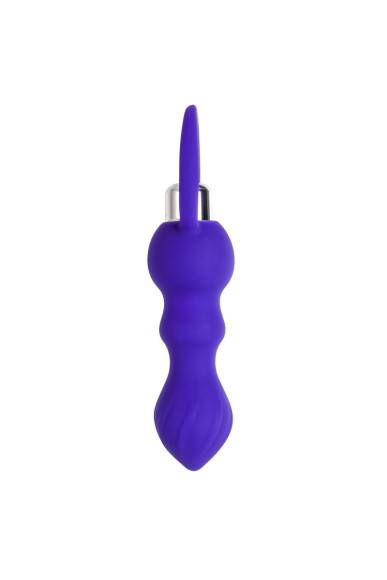 Фиолетовая анальная вибровтулка Curvy - 14 см. Фиолетовая анальная вибровтулка Curvy - 14 см.