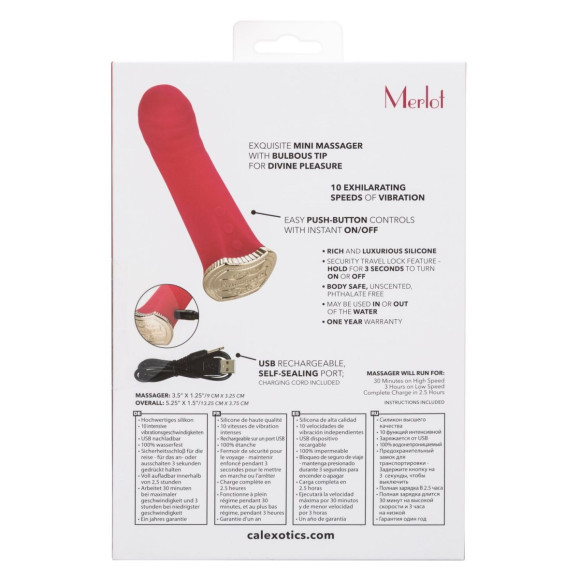 Ярко-розовый мини-вибромассажер для стимуляции точки G Uncorked Merlot - 13,25 см. Ярко-розовый мини-вибромассажер для стимуляции точки G Uncorked Merlot - 13,25 см.