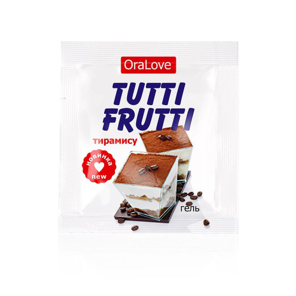 Саше гель-смазки Tutti-frutti со вкусом тирамису - 4 гр. Саше гель-смазки Tutti-frutti со вкусом тирамису - 4 гр.