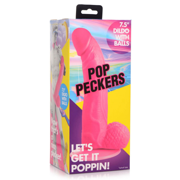 Розовый фаллоимитатор на присоске 7.5 Dildo with Balls - 21,5 см. Розовый фаллоимитатор на присоске 7.5 Dildo with Balls - 21,5 см.