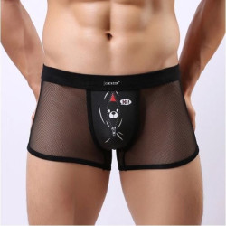 Мужские трусы-боксеры из сетки Cockcon Unzip-Me Boxer с пикантным принтом Мужские трусы-боксеры из сетки Cockcon Unzip-Me Boxer с пикантным принтом
