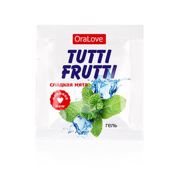 Саше гель-смазки Tutti-frutti со вкусом мяты - 4 гр. Саше гель-смазки Tutti-frutti со вкусом мяты - 4 гр.