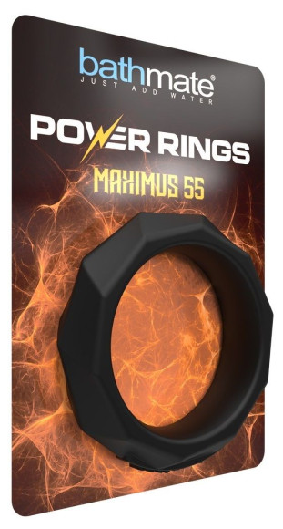 Черное эрекционное кольцо Maximus 55 Черное эрекционное кольцо Maximus 55