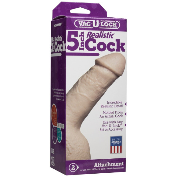 Насадка-реалистик для трусиков Vac-U-Lock 5 Realistic - 12,7 см. Насадка-реалистик для трусиков Vac-U-Lock 5 Realistic - 12,7 см.