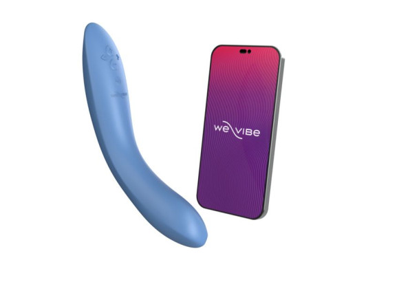 Голубой изогнутый вибромассажер We-Vibe Rave 2 - 21,7 см. Голубой изогнутый вибромассажер We-Vibe Rave 2 - 21,7 см.