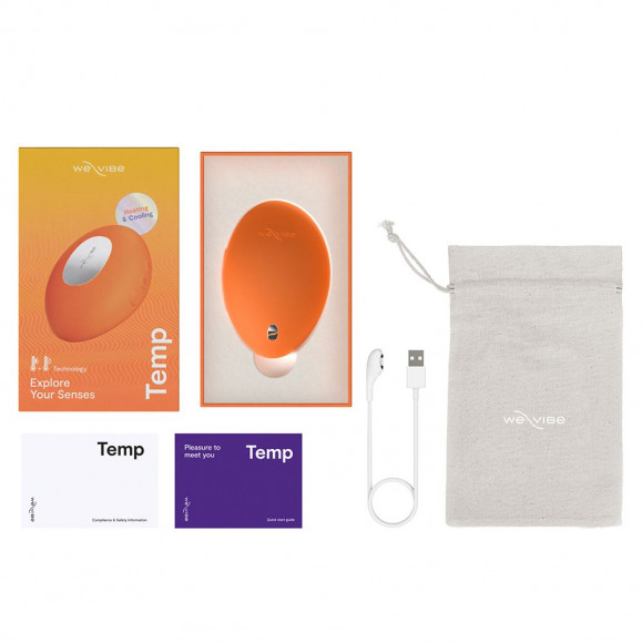 Оранжевый вибратор We-Vibe Temp для температурных игр Оранжевый вибратор We-Vibe Temp для температурных игр