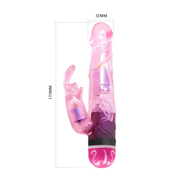 Розовый вибратор-кролик Lovers - 17,5 см. Розовый вибратор-кролик Lovers - 17,5 см.